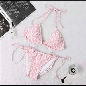 Pink two piece bikini